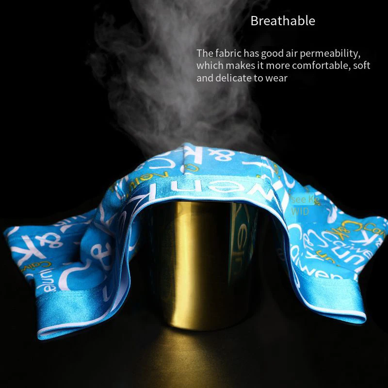 Men's Underwear Gift Box Cotton Boxer Shorts Summer Breathable Sports Trend Pants 4-piece Set