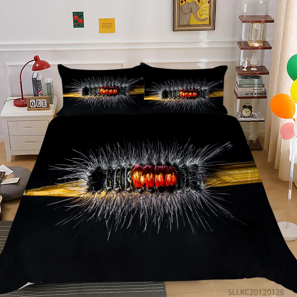 

3D Polyester Bedclothes Luxury Bedding Set Insect Print Duvet Cover Set Modern Fashionable 2/3 Pcs for All Seasons Dropship