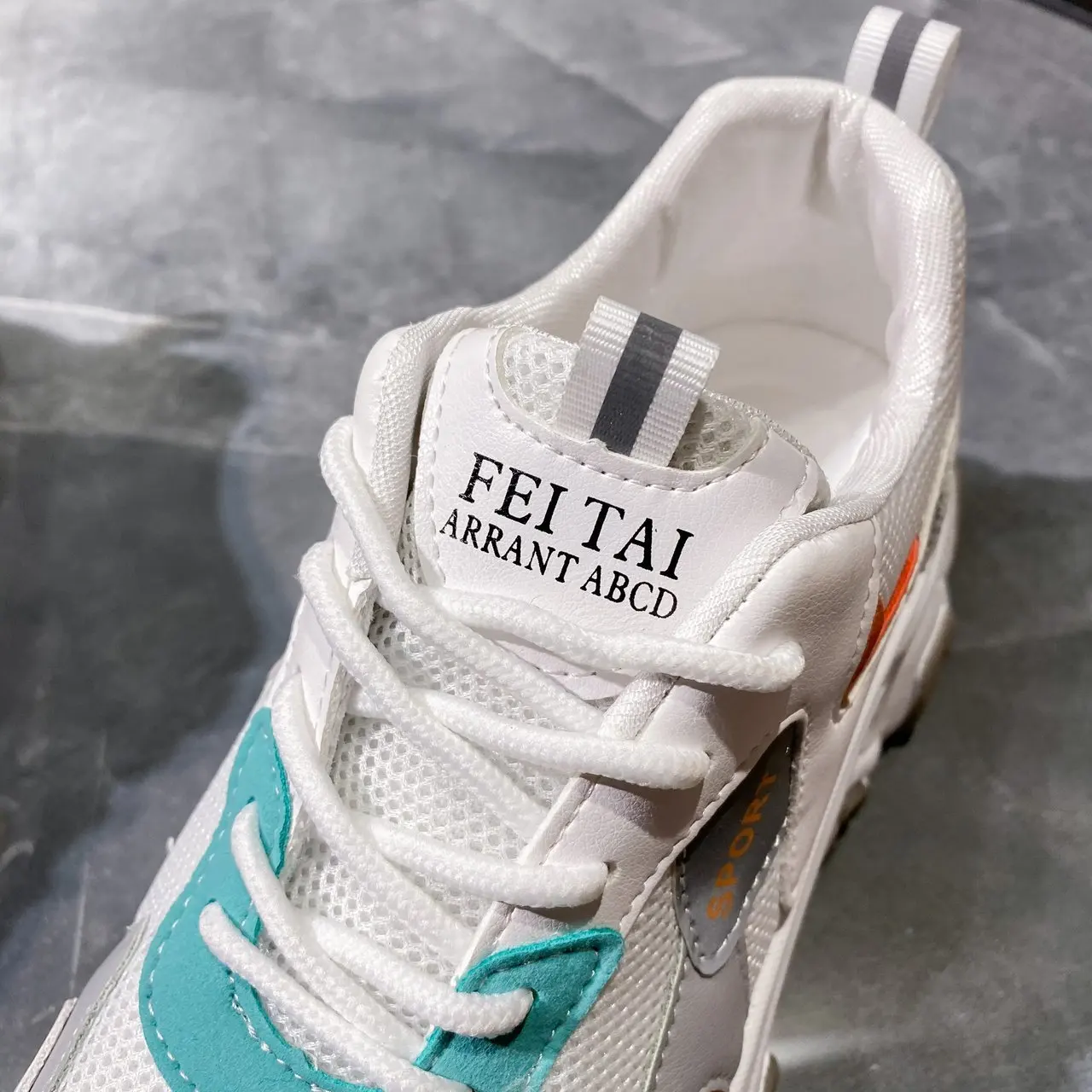 

New Vulcanize Shoes Summer Sneakers Breathable Rainbow Color Fashion Casuals Height Increasing Female Chunky Ladies Shoe