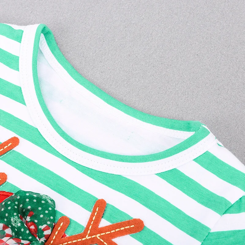 Christmas Mesh Puffy Dress Baby Girl Striped Long Sleeve For Kids Dresses Clothes 1-6 Age | Детская одежда и обувь