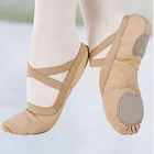 USHINE QWFY01 износостойкая Нескользящая эластичная холщовая дышащая тренировочная обувь для балетных танцев