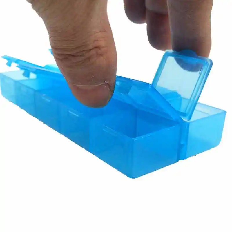 3 шт прозрачный пластиковый прямоугольник 10 отсек Коробка для хранения серьги