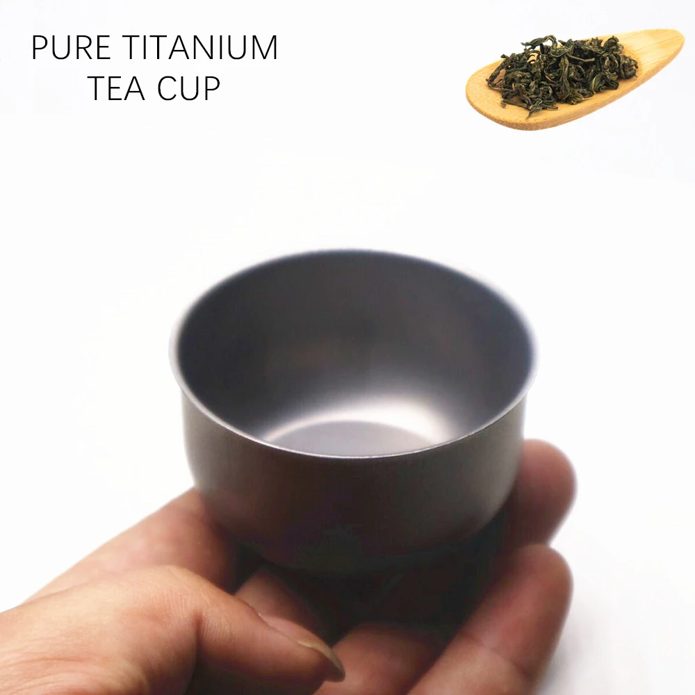 Титановая кружка мини 62 мл сверхлегкая посуда для улицы дорожная чашка кофе чая