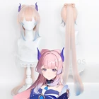 Парик Genshin Impact, аниме, косплей, Хэллоуин, кокоми, косплей, Genshin Impact, кокоми, косплей, розовые длинные волосы