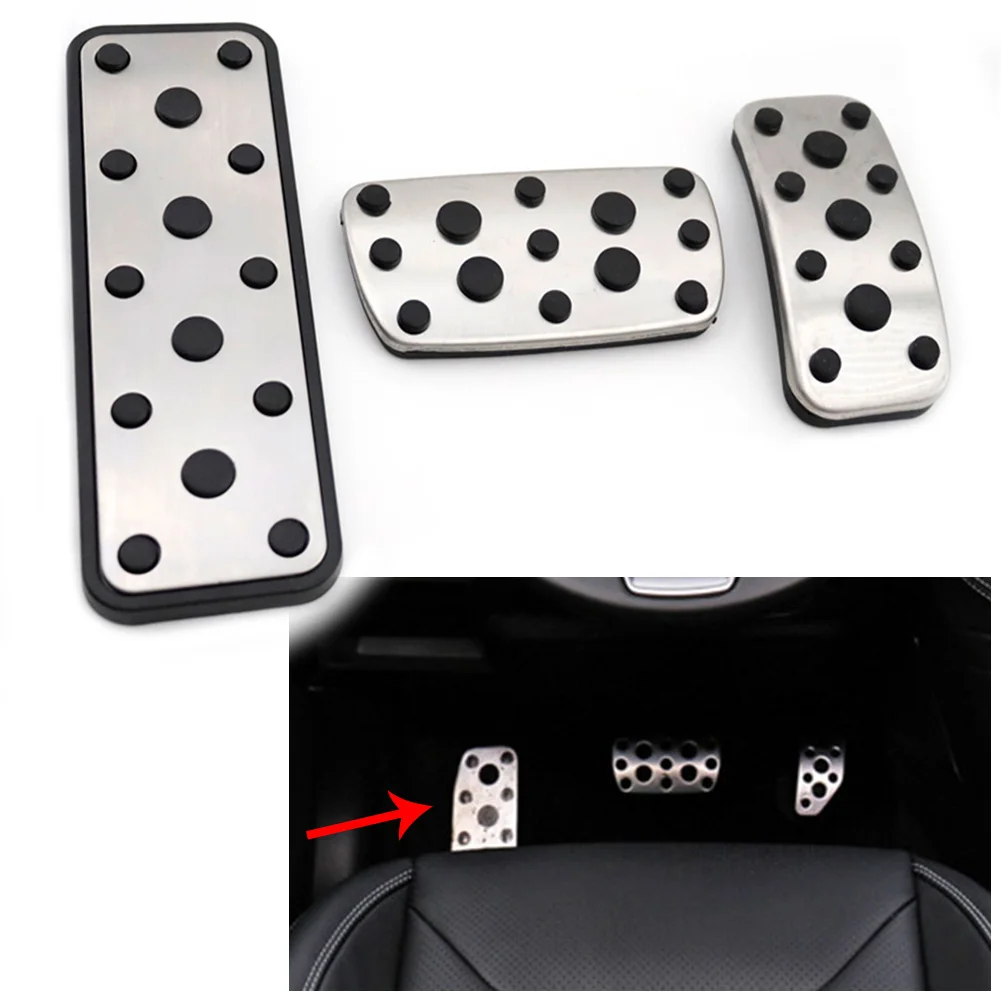 

3pcs/set AT Auto Foot Gas Brake Fuel Pedals Cover Car Accessories Kits For Subaru Legacy Outback XV Impreza Forester LHD