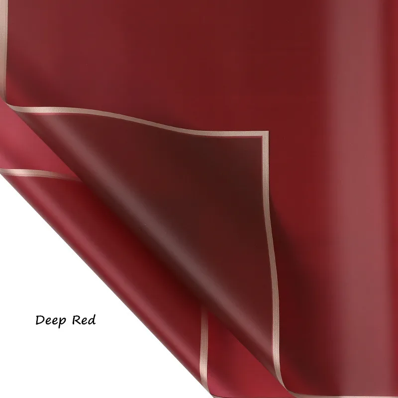 Deep Red 5 шт./упак. Макарон сплошной цвет водонепроницаемая полупрозрачная бумага цветочный упаковочный материал для подарков Поставки цветов создание скрапбука своими руками бумага - Цвет: Deep Red