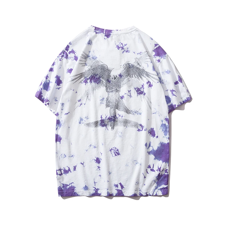 FOJAGANTO Мужская Уличная футболка модная брендовая короткий рукав хлопок ангел