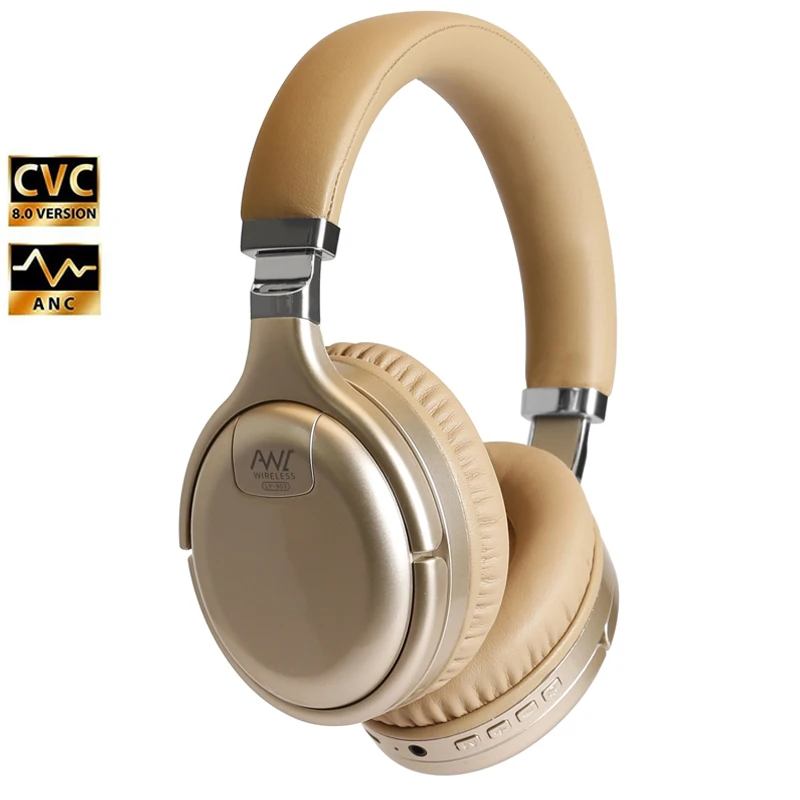

ANC Bluetooth Headsets Wireless Active Noise Cancelling Headphone Deep Bass Sound Earpiece for Mobile Phone PC Computer Laptop