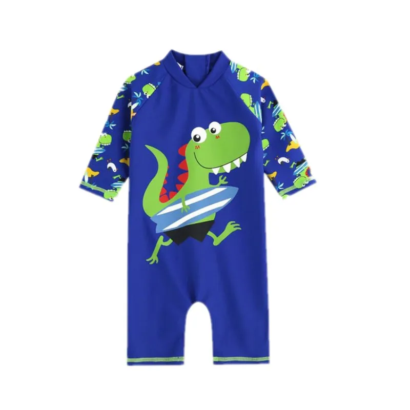 Купальник для мальчиков детская пляжная одежда Цельный купальник с длинным
