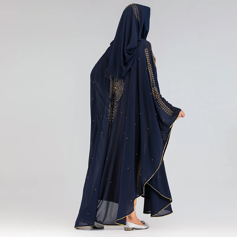 Открытый Дубай abaya кимоно кардиган турецкий хиджаб мусульманское платье исламское одежда для Женский Восточный халат Caftan халат Musulman Djelaba Femme
