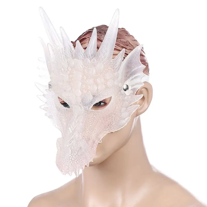 Halloween Unisex Party Mask Latex Cosplay Half Face Colourful Dragon Masks Masquerade Decor | Дом и сад