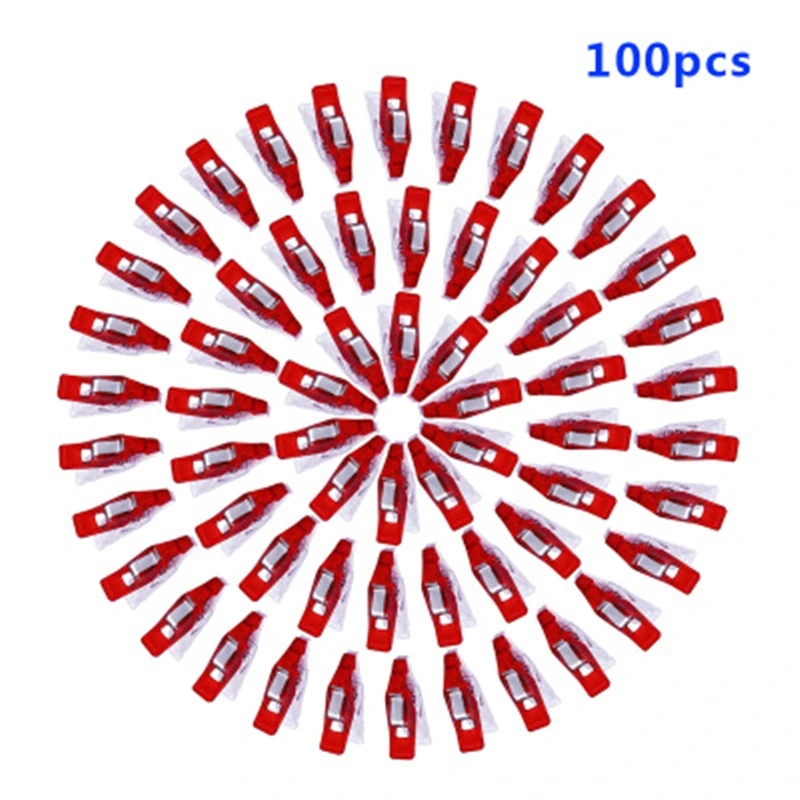 100 шт. набор разноцветных пластиковых зажимов для одежды|Зажимы одежды| |