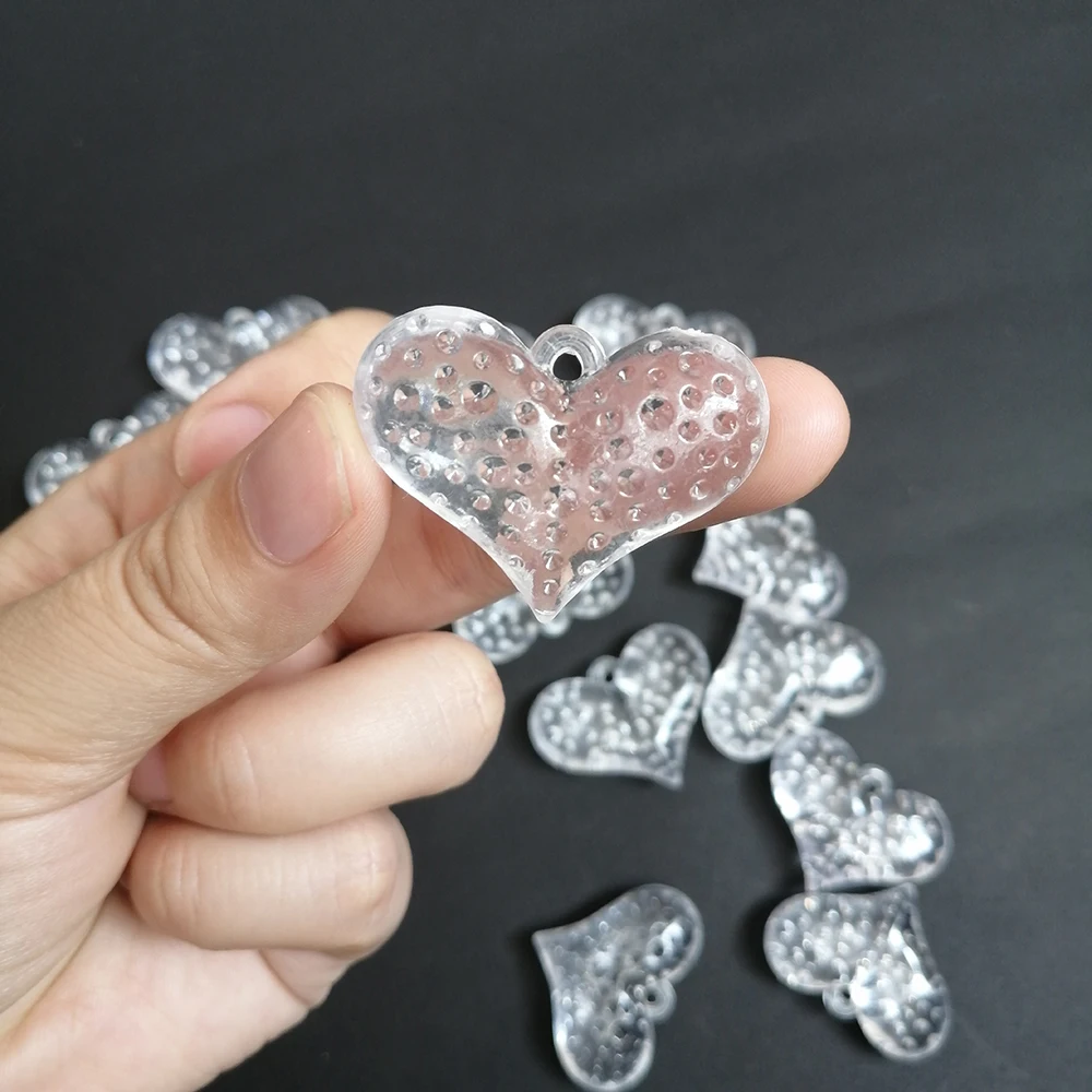 30 шт. акриловая подвесная люстра в виде сердца 37 мм | Дом и сад