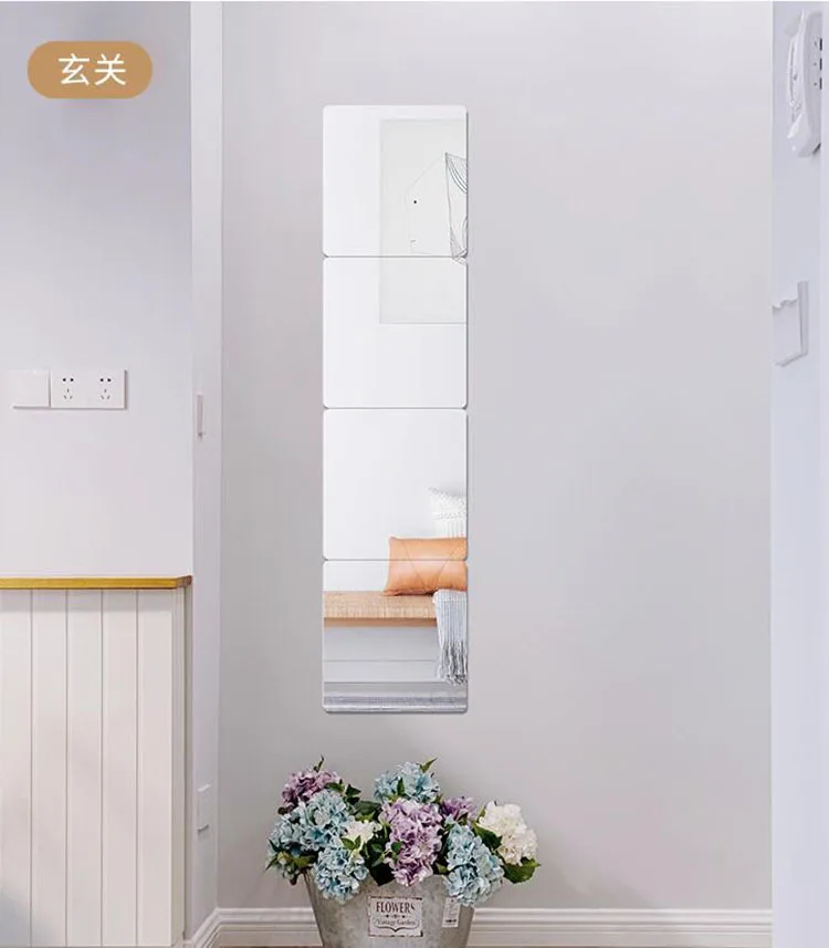 

Soft mirror paste wallpaper self adhesive try dressing whole body paste mirror acrylic dance home bedroom glass wall paste
