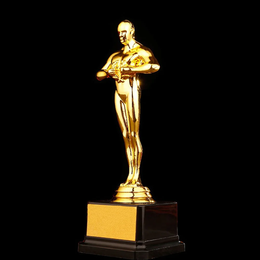 

Custom Oscar statue trophy gold-plated team sports competition craft souvenir party 19/22/26cm high