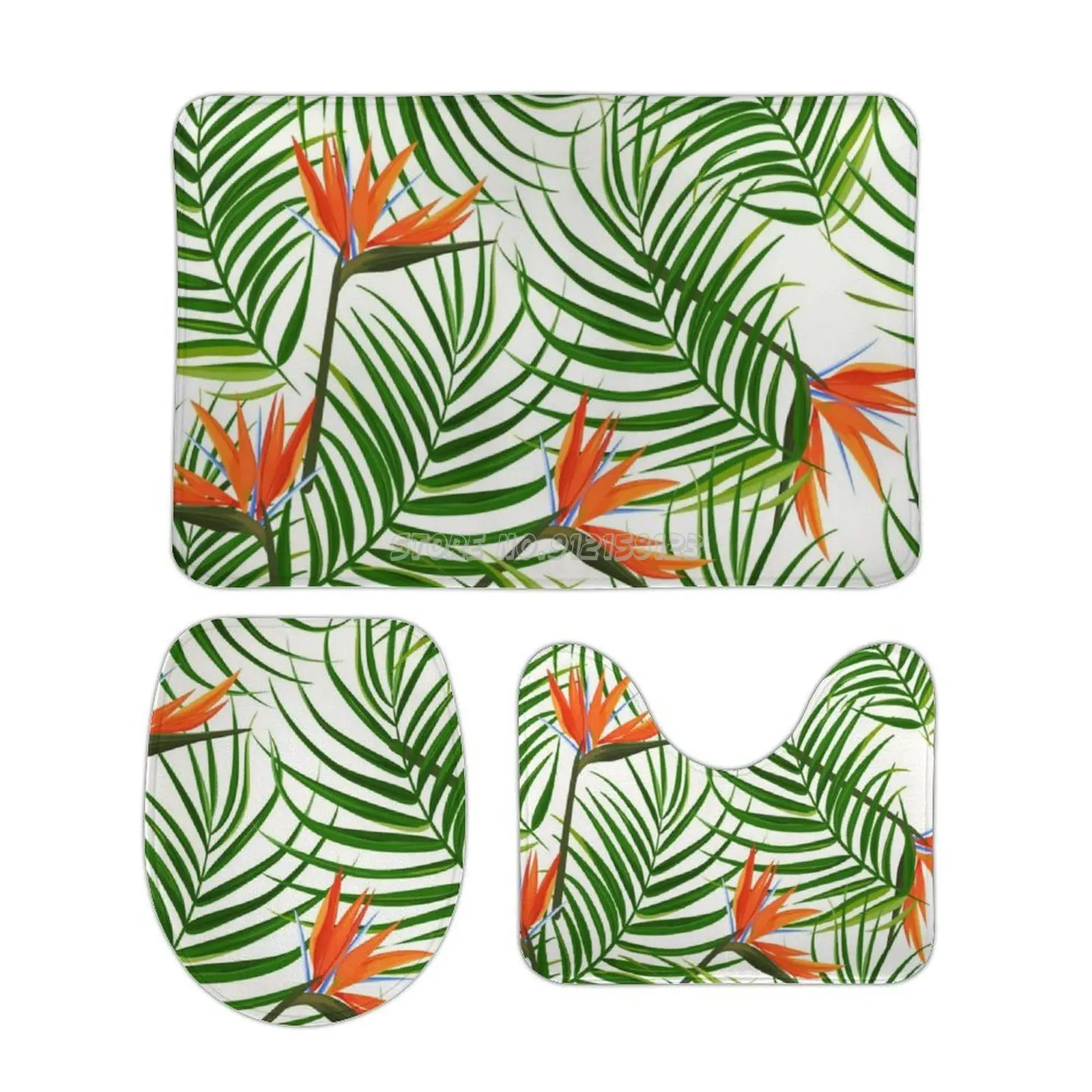 Красочный цветочный дизайн 3 шт. Набор ковриков для ванной коврик комнаты коврики