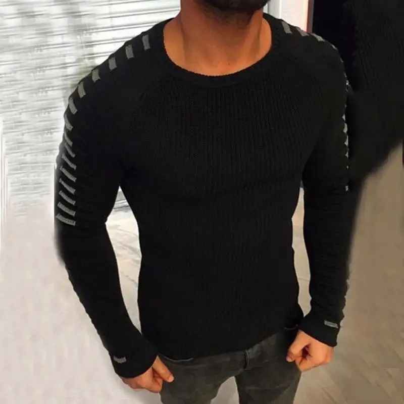 2021 новый модный мужской свитер с длинным рукавом Повседневный пуловер осенний