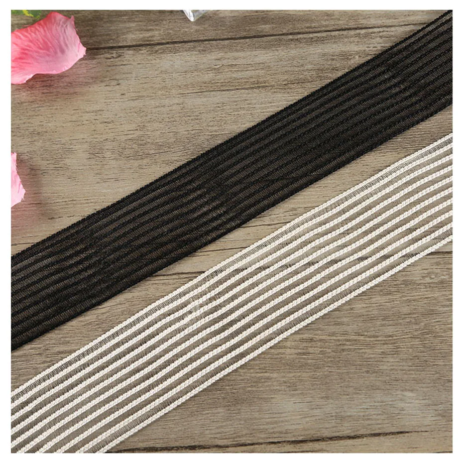 

50 Yards Black Net Lace Elastic Band Polyester 41mm Stretch Waist Strap Underwear Garment Sewing Accessories Clothing Handmade