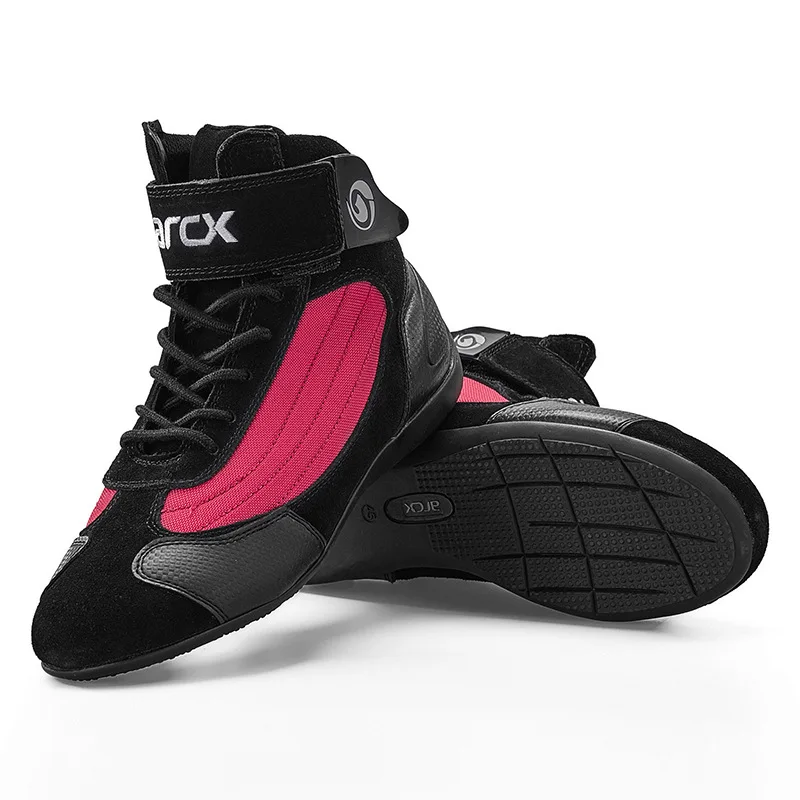 Кожаные мотоциклетные ботинки дышащая защитная обувь для езды на мотоцикле