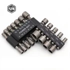 Переходник с шестигранным хвостовиком 14 дюйма, 14 шт., 5-13 мм, ручной инструмент, метрический адаптер для сверл