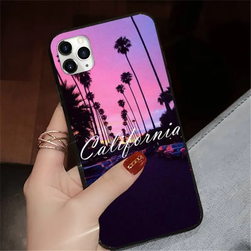 

Travel Los Angeles California Phone Case for iPhone 11 12 pro XS MAX 8 7 6 6S Plus X 5S SE 2020 XR