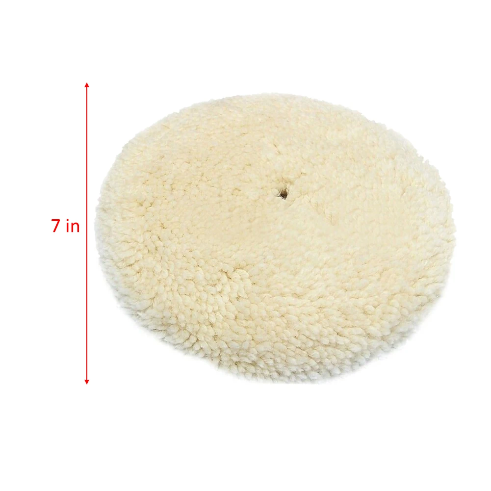 

Top Quality 7"Inch 180mm Soft Wool Clean Polishing Buffing Bonnet Pad for Car Auto Polisher Wholesale Quick delivery CSV