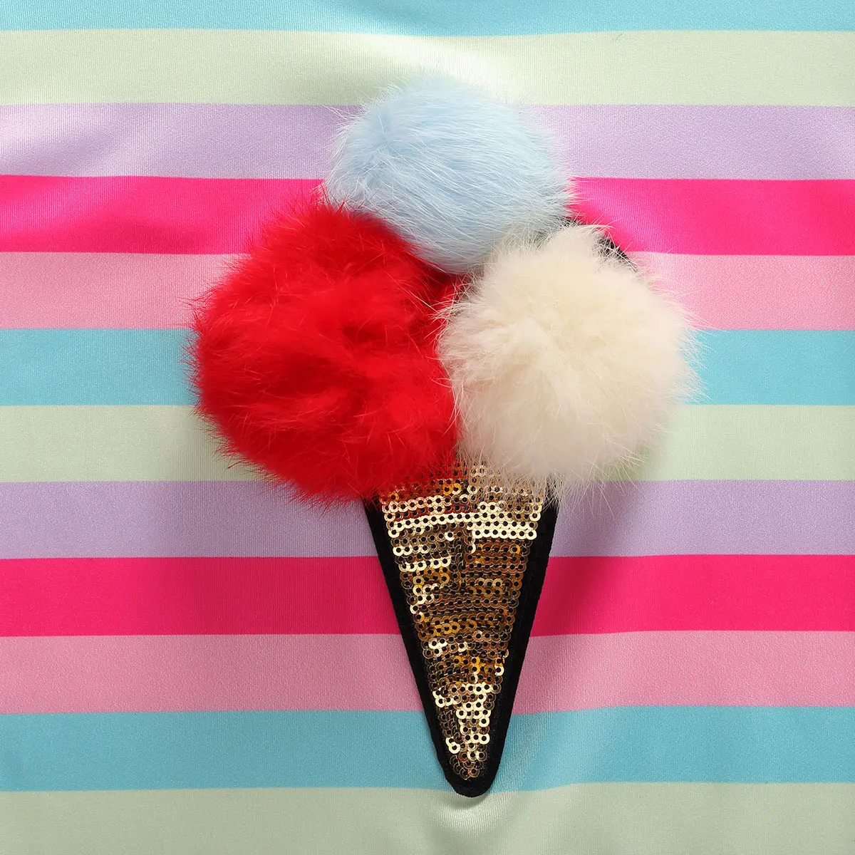 2020 Lovely Infant Baby Girls 1-5Y Dress Clothes Rainbow Striped Print Shorts Sleeve Ruffles Mini | Детская одежда и обувь