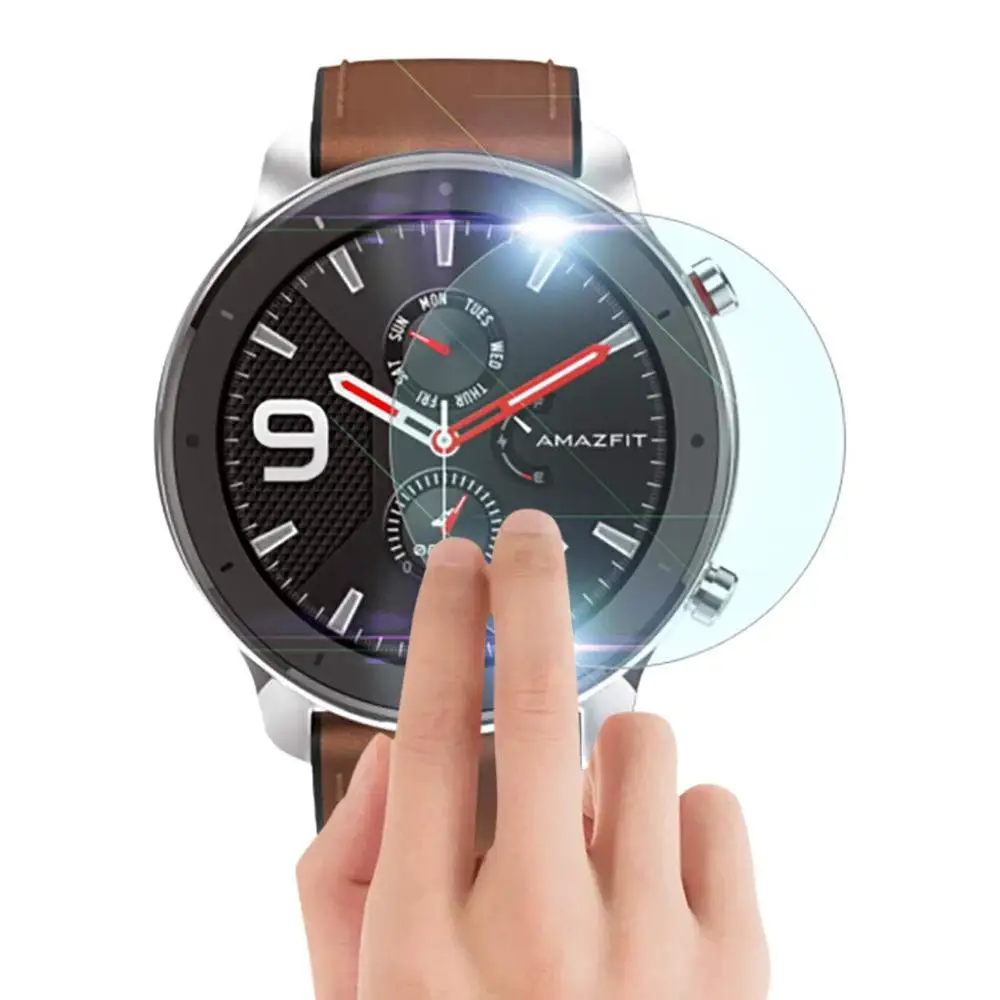 3 шт. 9H 2.5D Закаленное стекло для Amazfit GTR 42 мм защита экрана Huami 47 защитная пленка без