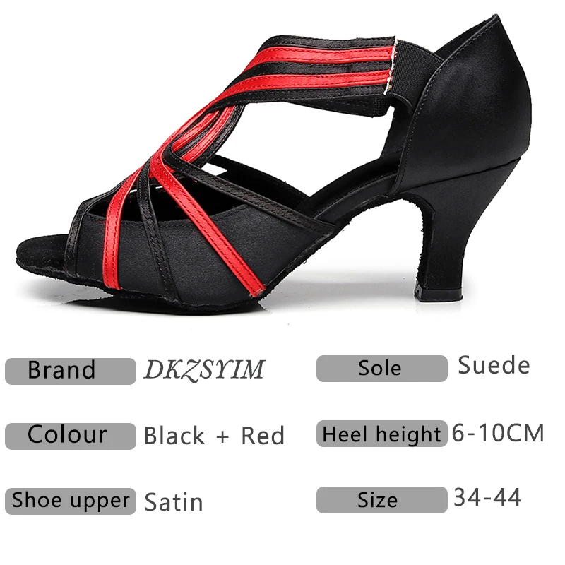 Женские вечерние танцевальные туфли DKZSYIM сатиновые с мягкой подошвой для