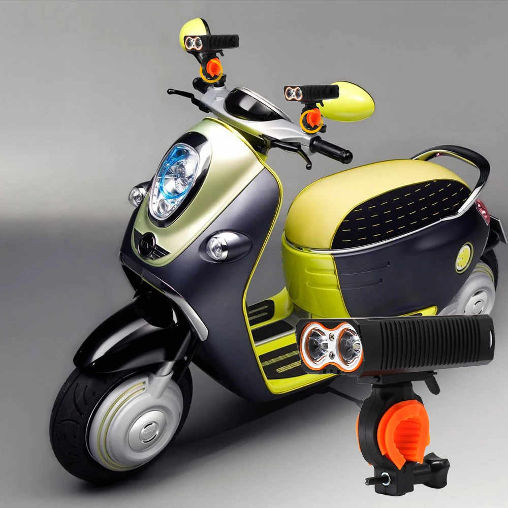 

Motorcycle led headlights USB charging Multi-function lamps for mini electric scooters electric Bicycle Accessories light