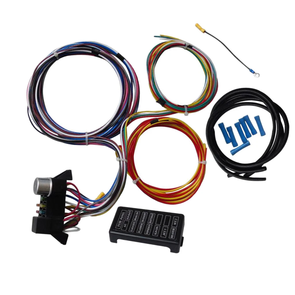

12 Circuit Wiring Harness Kit Wiring Harness Muscle Car XL Wires