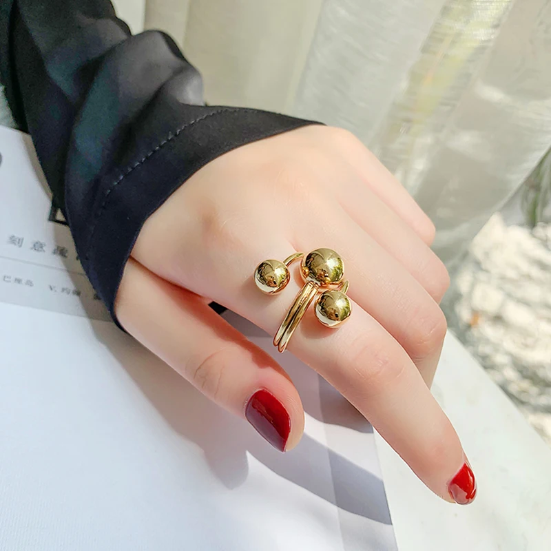 

Planet Round Irregular Geometric Exaggerated 925 Sterling Silver Index Finger Adjustable Ring For Women Simple Fashion Jewelry