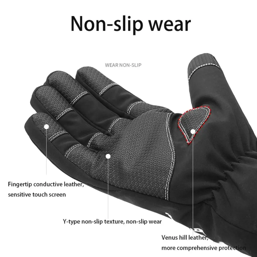

Winter Men Women Gloves Waterproof Touchscreen Gloves Anti-slip Cycling Thicken Warm Gloves For Running Climbing Skiing Riding