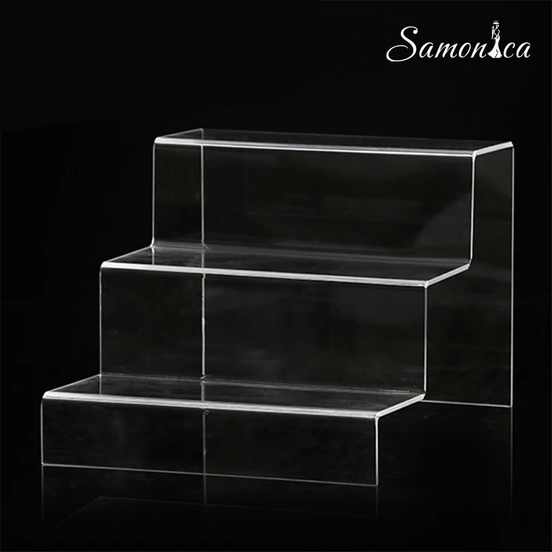 Акриловая прозрачная трехуровневая полка для демонстрации ювелирных изделий
