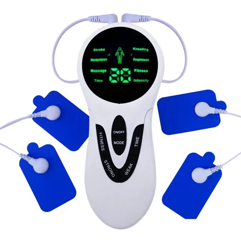 

8 Modes Electric Body Massager EMS Compex Muscle Stimulator TENS Electronic Pulse Meridians Physiotherapy Machine for Back Neck