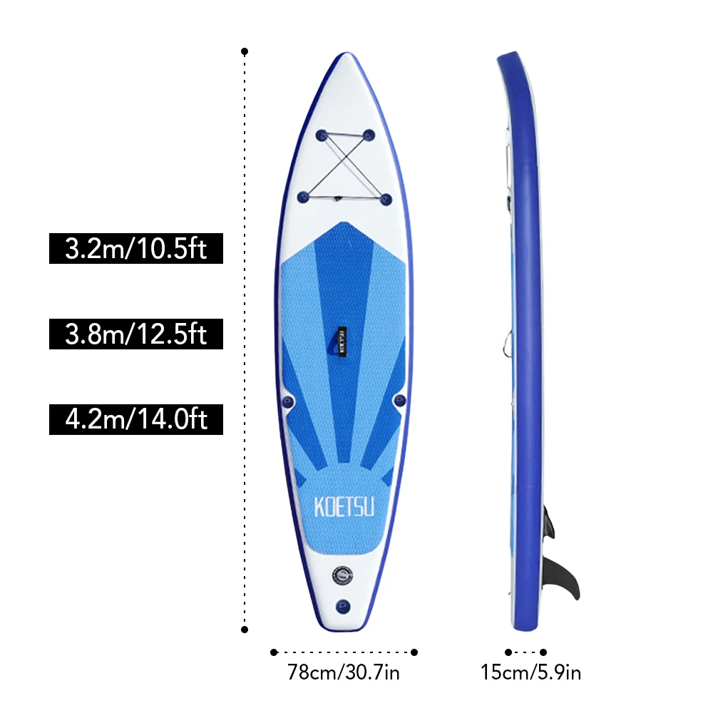 

4.2/3.8/3.2 M Inflatable Stand Up Paddle Board Surfboard with Accessory Carry Bag Inflatable Board Non-slip Deck Paddle Board