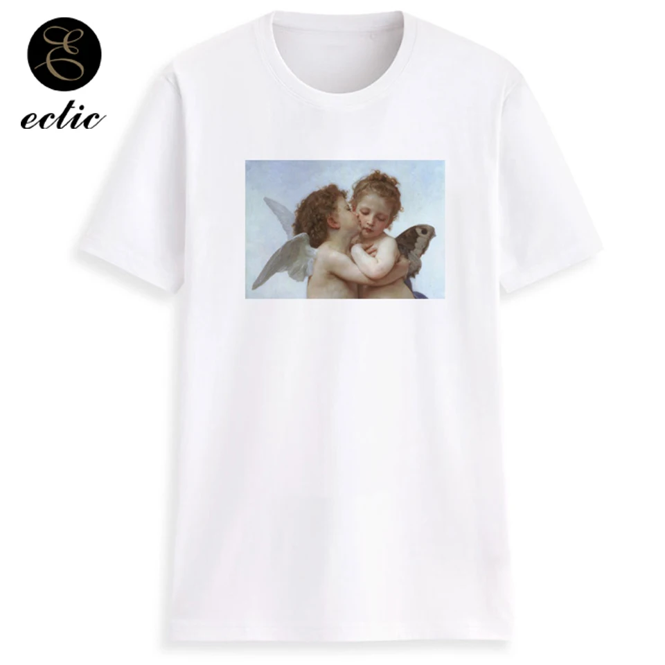 

Cotton White T Shirt Angel Tshirt Vetement Femme 2021 Casual Women T-Shirts Cute 3d Printed Clothes Pink Ulzzang Fashion