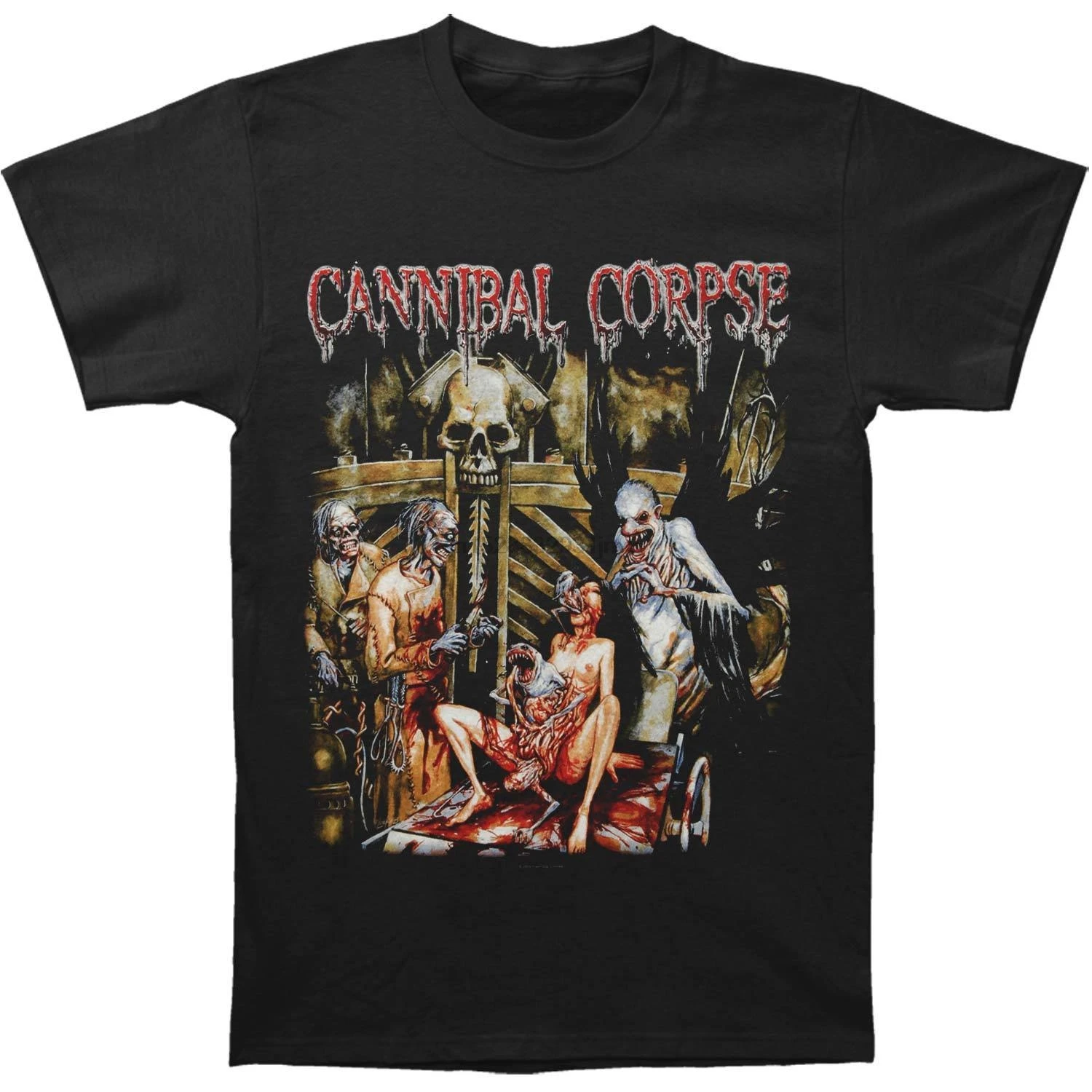 Cannibal Corpse Men The Wretched Spawn T-shirt Black Printed Men T-Shirt Short Sleeve Funny Tee Shirts