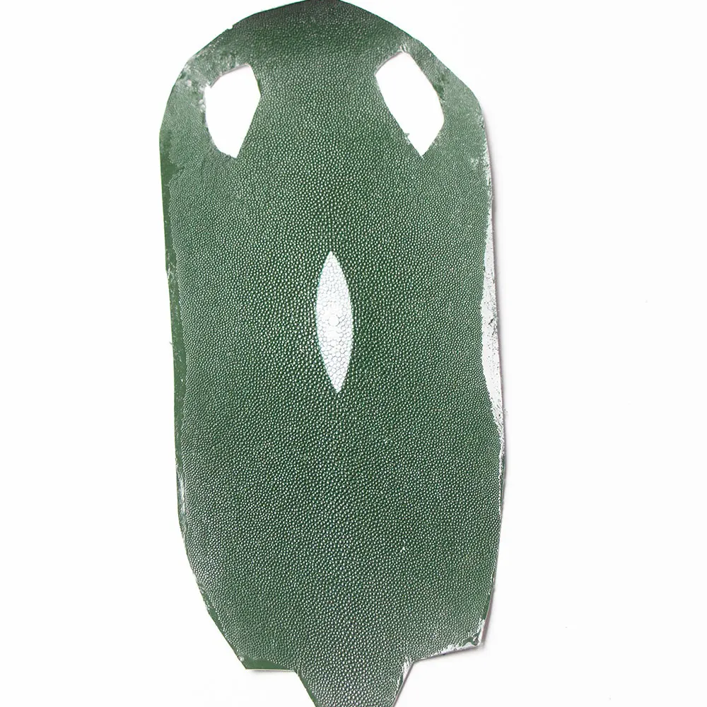 Натуральная кожа ската Junetree Большая зеленая рыбья кожа|Натуральная кожа| |