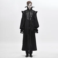 outerwear male cosplay costume vintage coat stand collar long jacket overcoat men jacket gothic cappa cloak trench coat