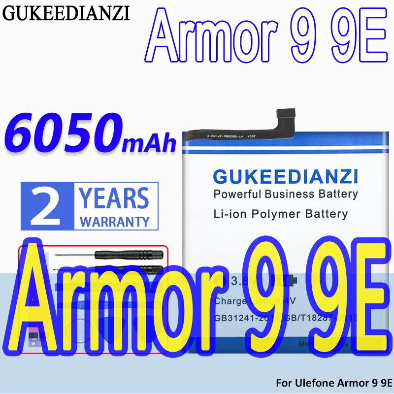 

High Capacity GUKEEDIANZI Battery 6050mAh for Ulefone Armor 9 9E Armor9