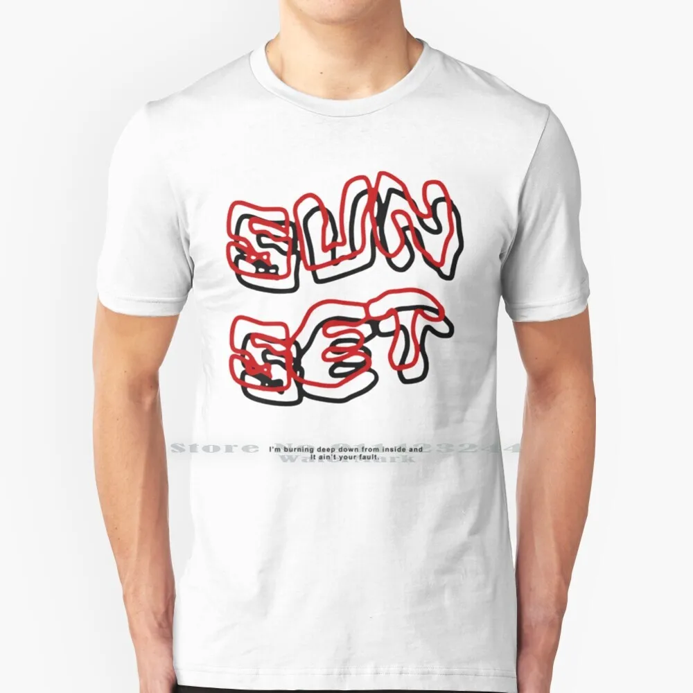 Я сказал закату о вас/я обещал вам футболку с Луной футболка 100% чистый хлопок я