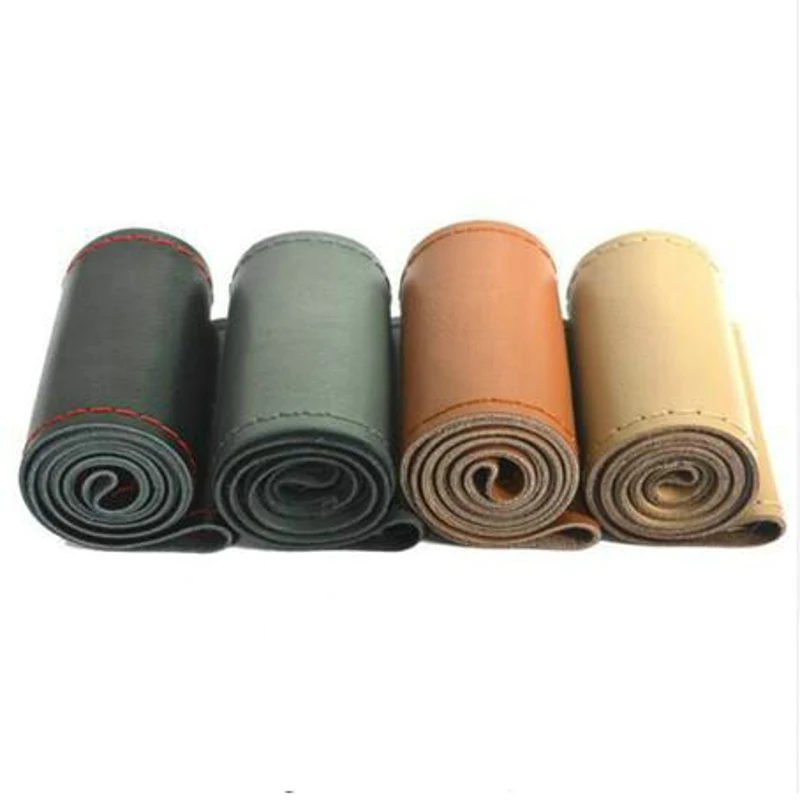 Оплетка для руля 38 см коса из искусственной кожи с иглами и ниткой текстуры