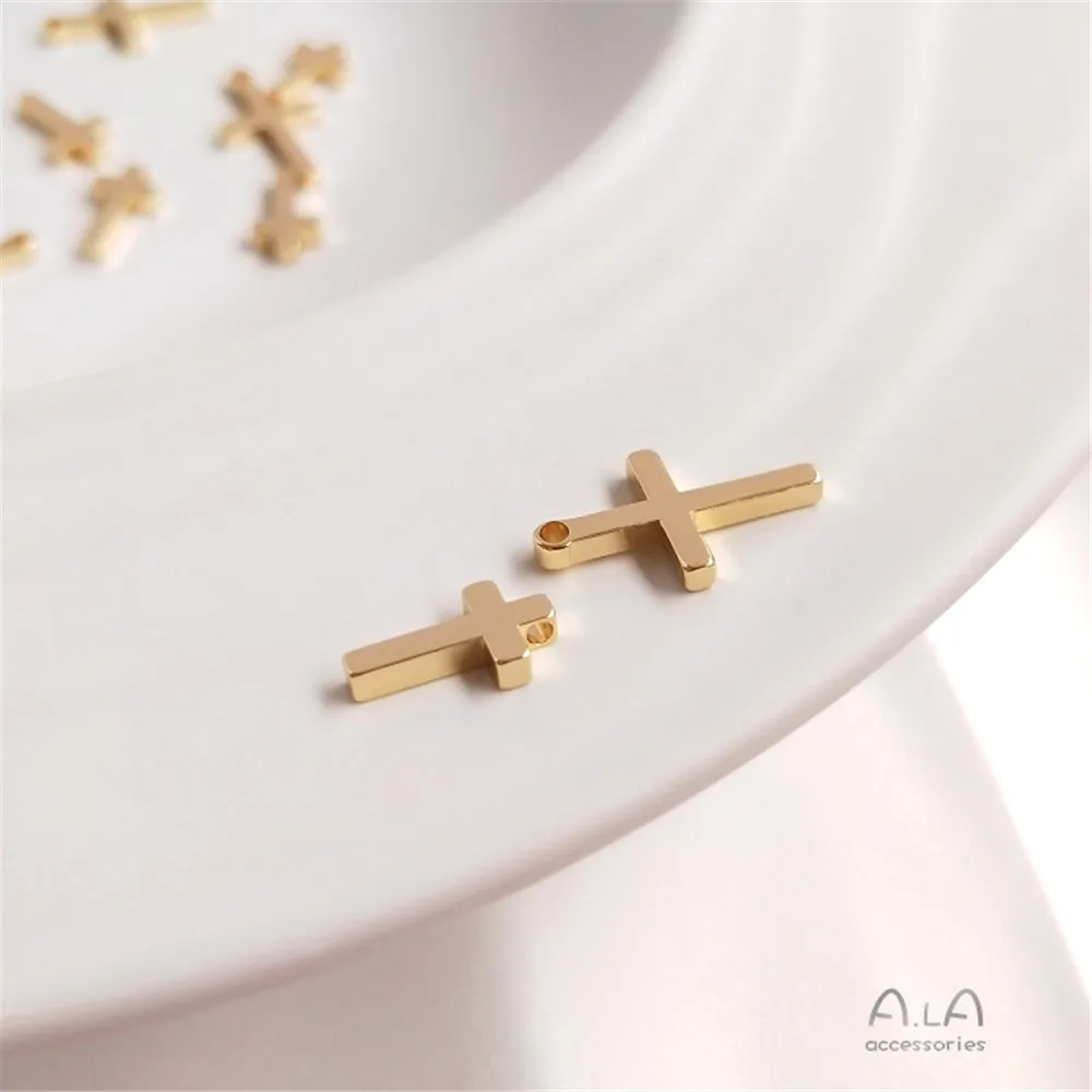 

14K bag gold Bronze mosaic zircon Swan pendant DIY chain necklace clavicle pendant earring pendant
