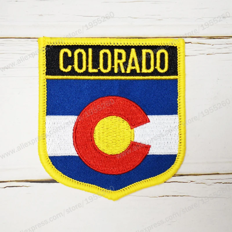 

Full Embroidery shield Patches Badge USA the United States of America US flag iron on sew on for Backpack Hat Clothes T shirts