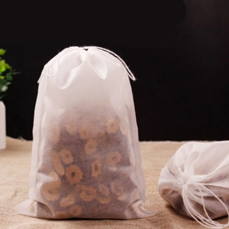 

100 Pcs/Set Empty Tea Bags Thread Disposable Non-Woven Tea Bag Soup Bag Spice Bag Kitchen Cooking Accessories