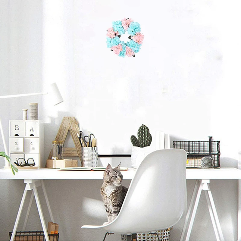 Гортензии искусственный венок для передней двери дома и сада дом стены окна