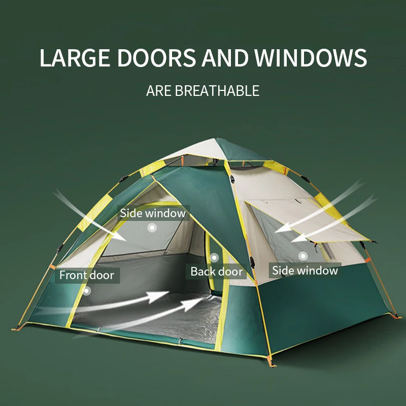Автоматическая палатка для 3-4 человек кемпинга легкая мгновенная установка