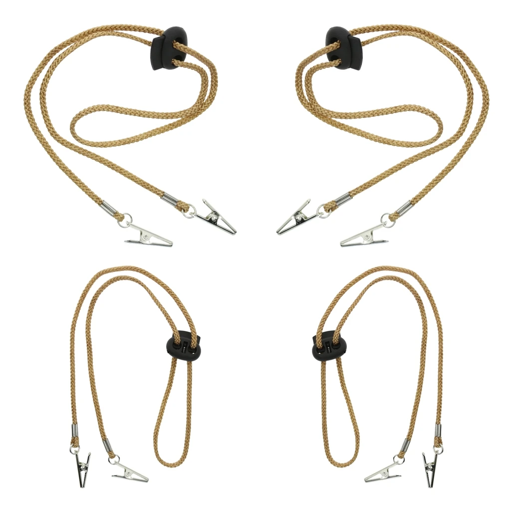 

Perfeclan 4 pcs Adjustable Napkin Clip Strap Lanyard Bib Holder Neck Chain