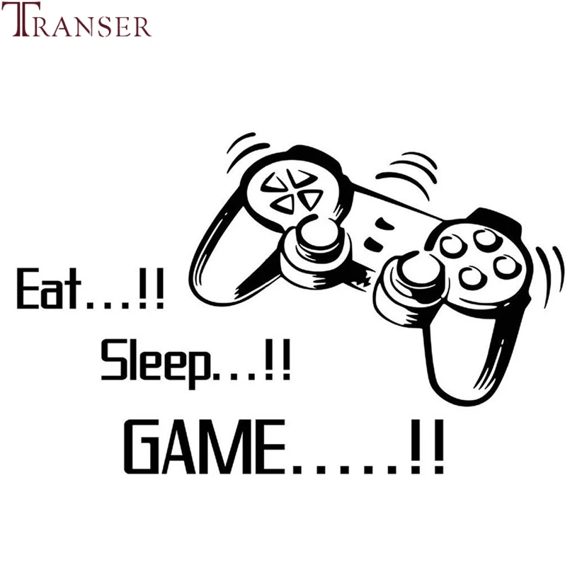 Transer Eat Sleep Game наклейки на стену в форме букв дети мальчики спальня украшения стены